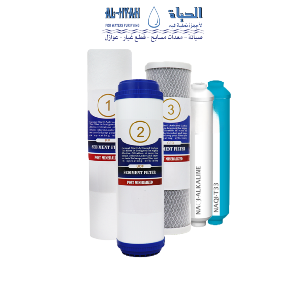 صيانة السنة  (طقم فلاتر + مععادل ال PH + فلتر معادن)